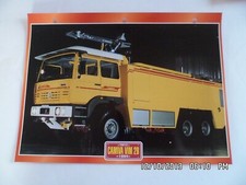 CARTE FICHE CAMION POMPIER