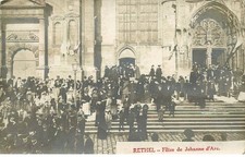 ARDENNES  RETHEL (carte photo)  fetes de Jeanne d ' Arc