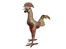 Coq en laiton ciselé