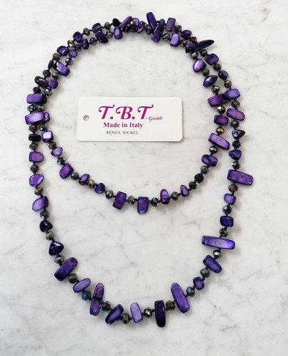 Moderne collier long nacre - collier,