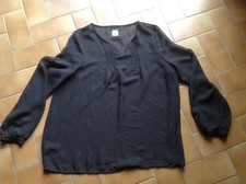 TUNIQUE NOIRE A POIS BLANC T.40 Laura Clément neuve