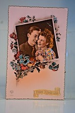 CPA CARTE POSTAL STE SAINTE CATHERINE DENTELLE AJOURE BONNET FILLE GARCON ANCIEN