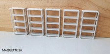 1/43 lot 5 étagères grises pour garage bureau atelier décor maquette 56 diorama