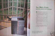 PUBLICITÉ AKAÏ LES "MIDI"  PLATINE DISQUE POUR LES ESTHÈTES DE LA MUSIQUE