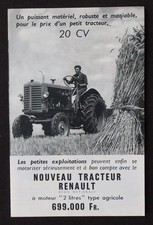 Tracteur RENAULT publicité