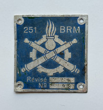 PLAQUE EN ALUMINIUM 251° BRM BATAILLON RÉPARATION MATERIEL ANNÉES 1950 ALGÉRIE