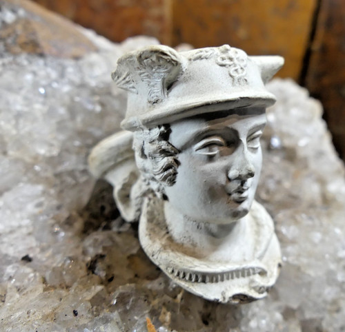 Carved terracotta pipe - terracotta, by