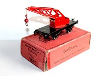 HORNBY - WAGON GRUE N°1 TREUIL, A POULIE PALAN LEVAGE, A ESSIEUX ECH:O MINIATURE