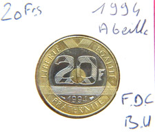 20 Francs Mont- saint- Michel  1994 Abeille BU - FDC ( Issue d'un coffret B.U)