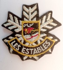 Écusson ancien LES ESTABLES en feutrine brodée - Haute-Loire France