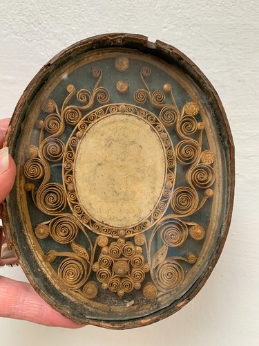 Ancien cadre medaillon - ancien,