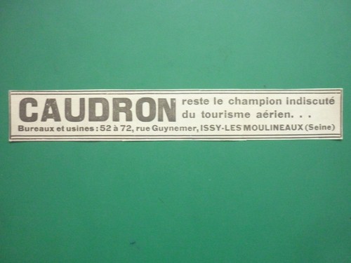 Pub caudron phalene - pub,