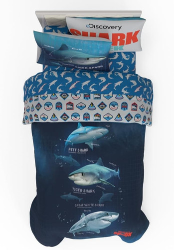 Shark week twin bedding set - week,