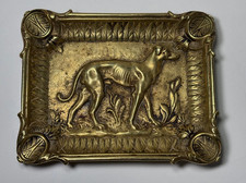 Cendrier rectangle en laiton