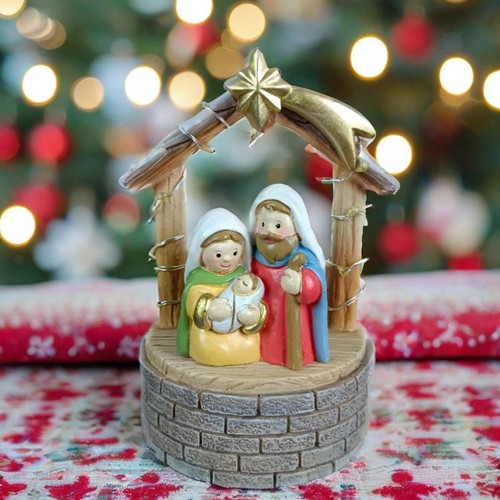 Statue crèche de - la,