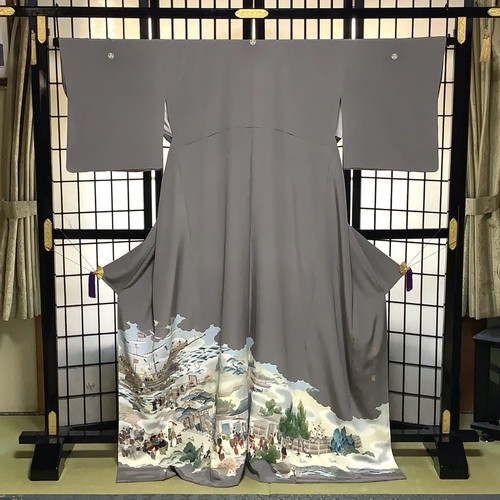 Kimono soie tokamachi yuzen - soie,