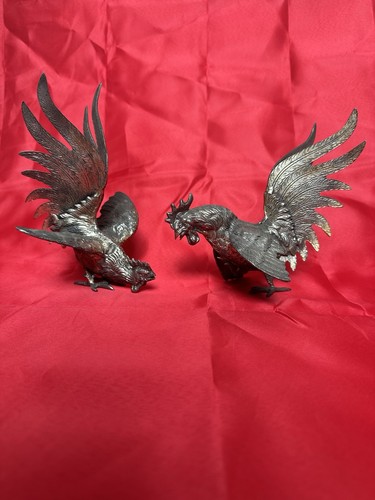 Combattant coq métal argenté - combattant,