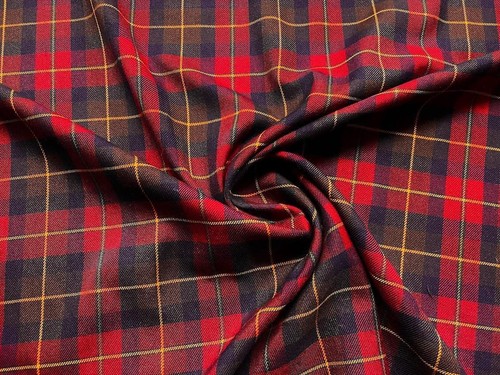 Tissu carreaux tartan - tissu,