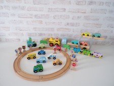 Circuit de voitures et camions en bois - Style Brio (41)