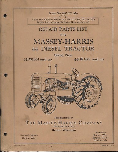 Massey harris diesel - harris, 44