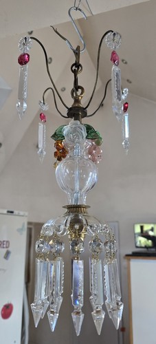 Lustre pampilles cristal - lustre,