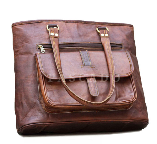 Sac main cuir vintage - À,