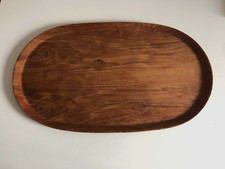 superbe Plateau En Teck Massif Ancien Design Scandinave Vintage made in sweden