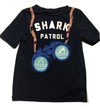 Toddler Boy Shark Patrol Rash Guard Swimwear 5T Beach Pool Swimming Sun