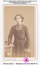 JEUNE PRÊTRE EN POSE, RELIGION, CDV TROTTIER à CLERMONT-FERRAND, 1870 -FF12