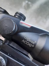 Point Rouge 1x32 Type Acog Lunette Viseur Rail 21mm Fibre Optique Chasse