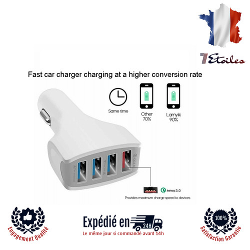 Chargeur voiture usb - chargeur,