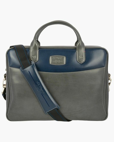 Dupont line blue leather - st, d