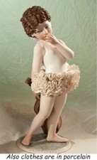 Figurine De Fille Ballerine Danse Classique En Porcelaine Capodimonte