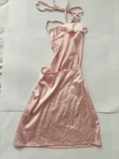 mini robe dos nu satin hyper sexy rose taille XS