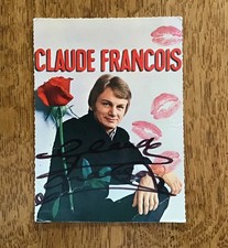 Autographe Claude François Chanteur Anne 80