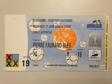 TICKET MATCH COUPE DU MONDE FIFA FRANCE 98 // CHILI - AUTRICHE 17 JUIN 1998