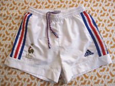 Short Adidas Equipe de France 2003 Vintage Football Blanc soccer enfant -  XXS