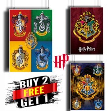 Harry Potter Maisons De Poudlard Poster Gryffondor Serpentard Poufsouffle