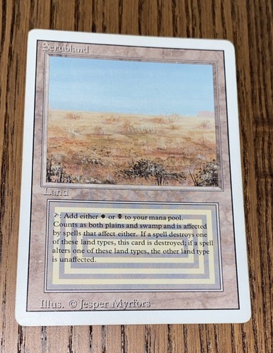 Mtg scrubland dual land - scrubland,