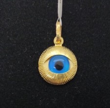 Pendentif Or 18k 750 Mls . Œil Turc 11 MM