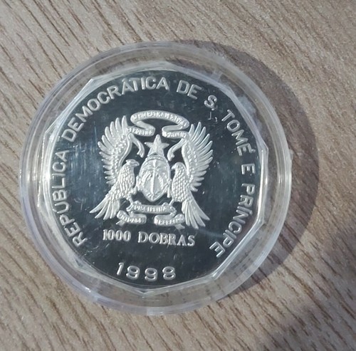 Pièce argent sao - tomé, et