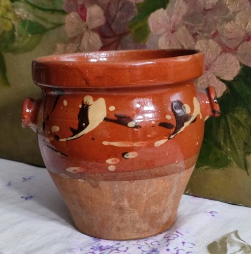 Ancien pot graisse terre - graisse,