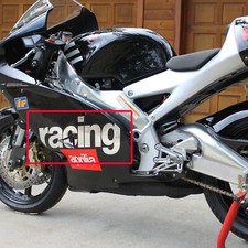 Aprilia RS 250 125 Réplica Argent Chrome RACING & Graphique Rouge Aprilia