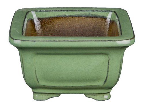 Pot bonsaï carré grès - à,