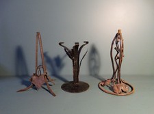 3 pieds de lampe art deco fer
