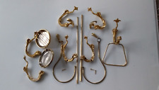 Ancien ensemble accessoires laiton salle de bains Dauphin