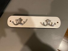 porte-manteau patères alu mural accroche torchon cuisine formica 2 vintage