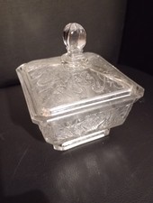 Drageoir Bonbonnière Lorraine Schmid verreries (Vannes le Châtel) vers 1900-1930