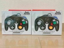 Nintendo Official Gamecube Controller Super Smash Bros 2x Set Noir Japon game