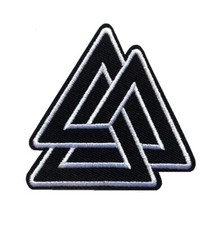 Patch Écusson Valknut Symbole Viking (Réf a) - Thermocollant